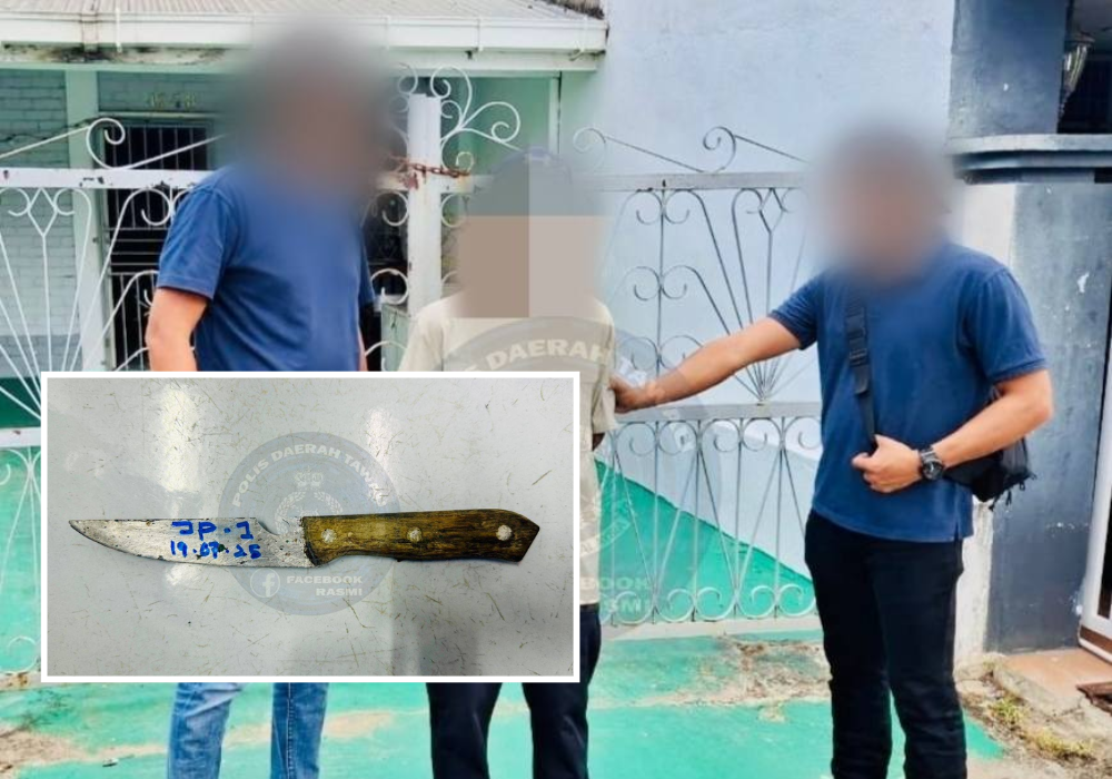 Lelaki Ugut Jiran dengan Pisau Ditahan