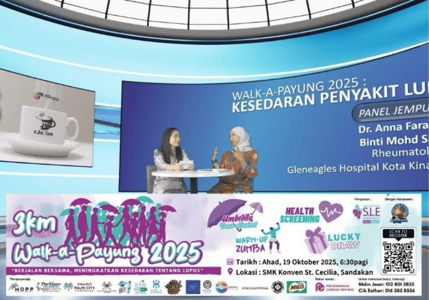 Walk-A-Payung 2025: SLE Sabah Chapter Perkasa Kesedaran Awam Tentang Penyakit Lupus