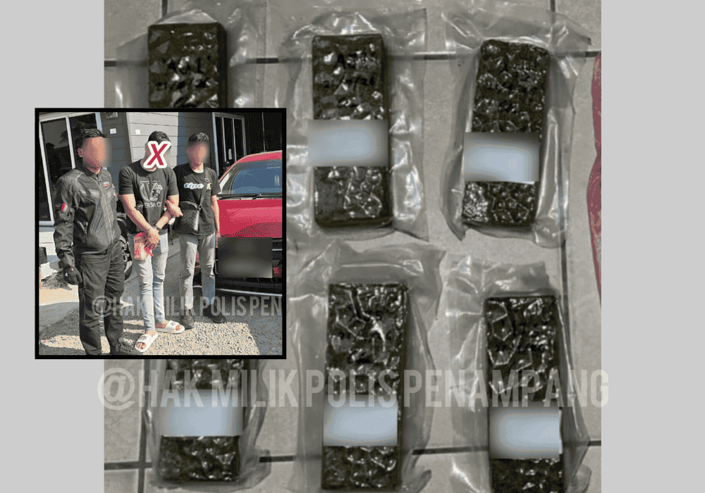 Gambar Lelaki Ditangkap Ganja