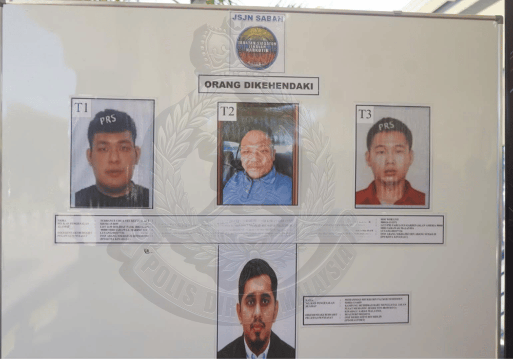 PDRM Sabah lumpuhkan sindiket penipuan dan dadah, rampasan hampir RM9.1 juta 2 Gambar Orang Dikehendaki Op Bayu 2