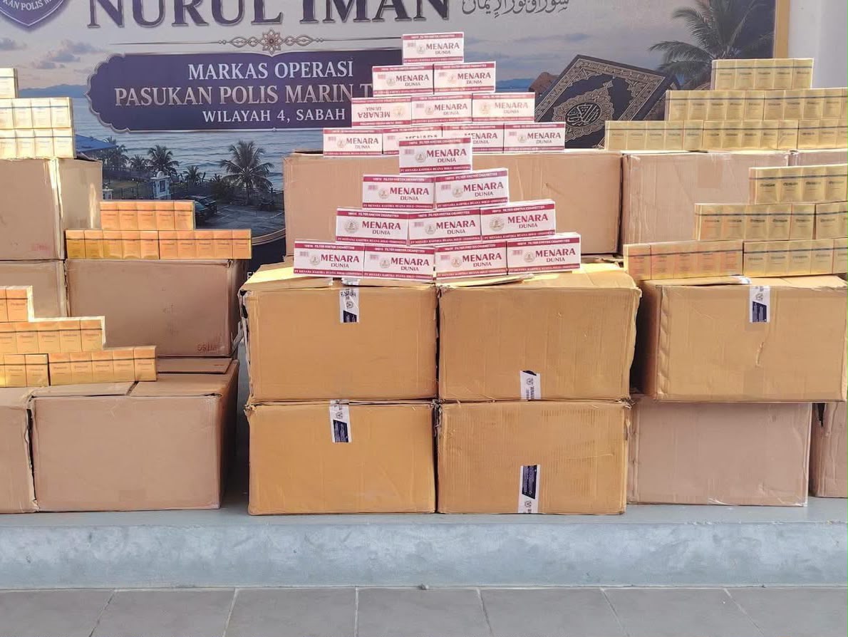Marine police seize smuggled cigarettes worth RM601,400 in Tawau